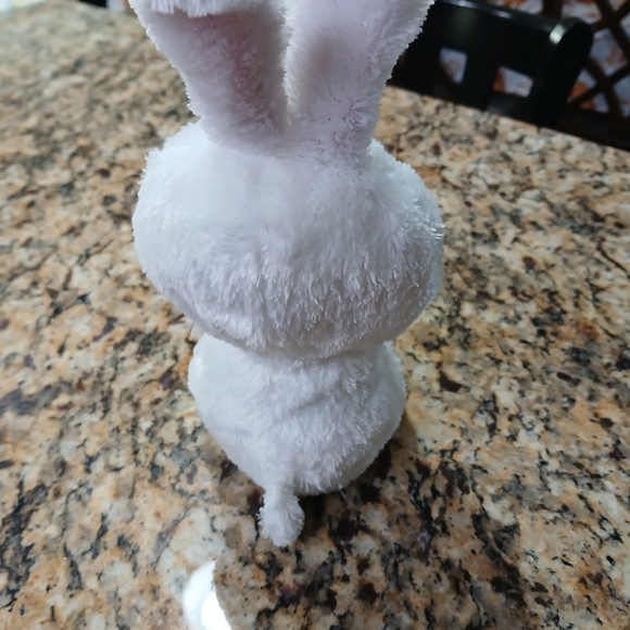 Ty Sparkly Pink and White Bunny Plush - Picture 3 of 3